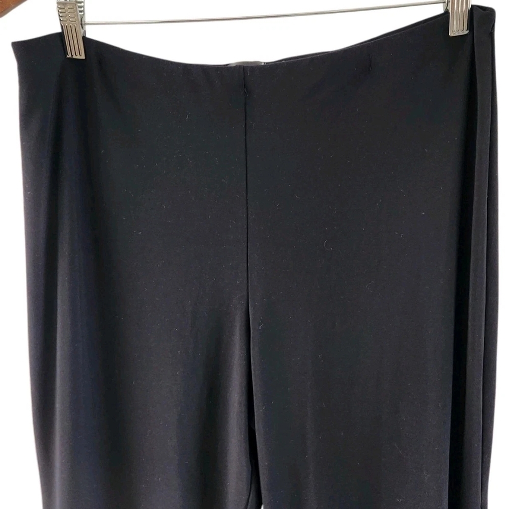 Sympli Black Pull On Pants Stretch Jersey Canada Gathered Hem Womens Size 14 - Picture 2 of 8